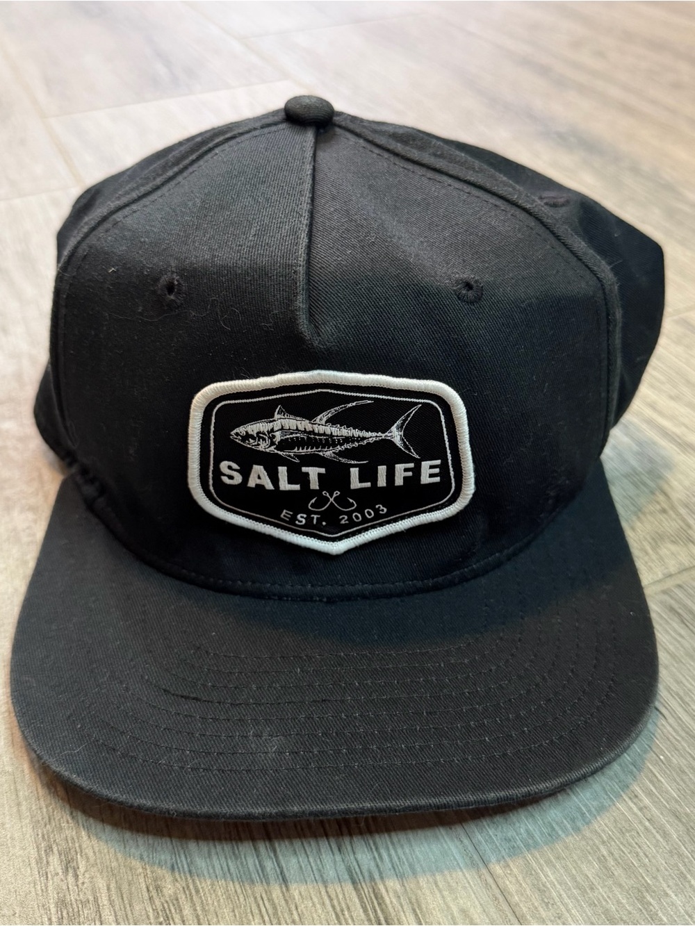 Salt Life Baseball Cap Hat Black Live Salty Snap Back One Size